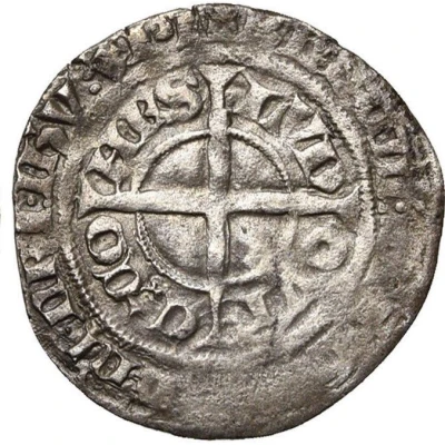 ⅓ Groat - Louis I of Nevers ND back