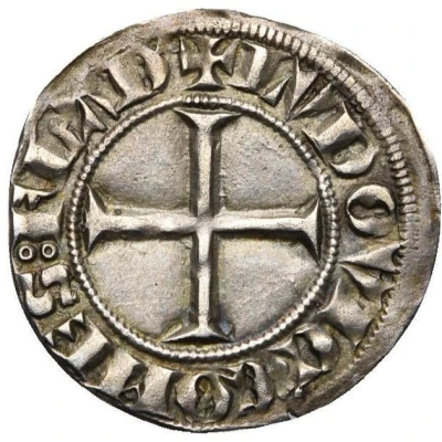 ¼ Groat - Louis I of Nevers ND back