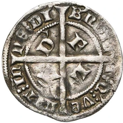 ½ Groat - Louis II de Male ND back