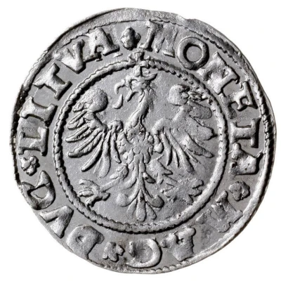 ½ Groat - Sigismund II Augustus 1st eagle; titles on knight side back