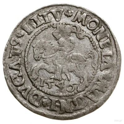 ½ Groat - Sigismund II Augustus 1st eagle back