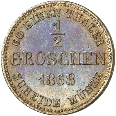 ½ Groschen - Ernest II back