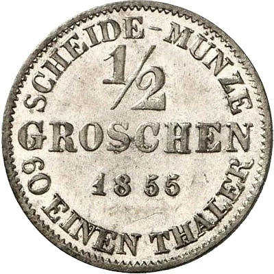 ½ Groschen - Ernest II back