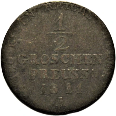 ½ Groschen - Frederick William III back