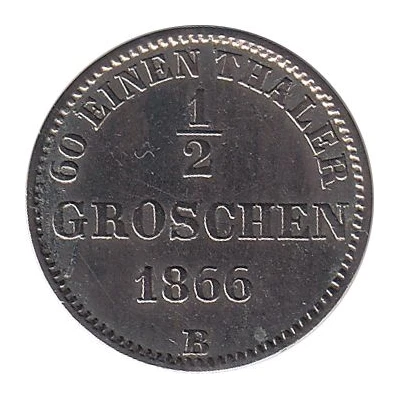 ½ Groschen - Peter II back