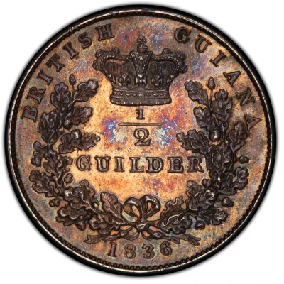 ½ Guilder - William IV back