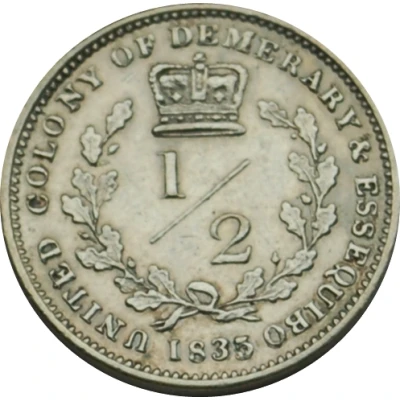 ½ Guilder - William IV back