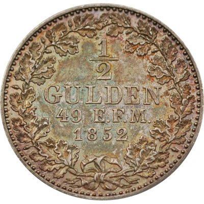 ½ Gulden - Frederick William IV back