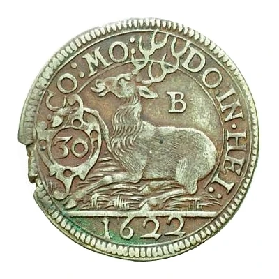 ½ Gulden - Julius Frederick Kipper; Hirschgulden back