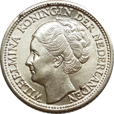 ¼ Gulden - Wilhelmina front