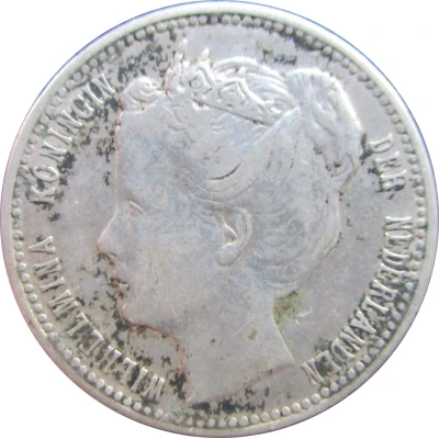 ¼ Gulden - Wilhelmina front