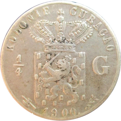 ¼ Gulden - Wilhelmina back