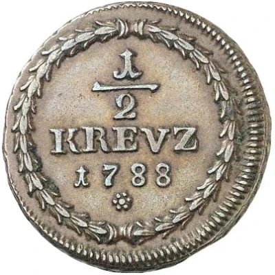 ½ Kreuzer - Charles II August back