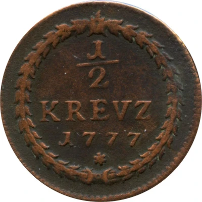 ½ Kreuzer - Charles Theodor back