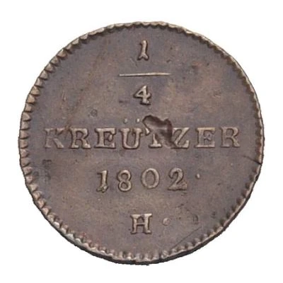 ¼ Kreuzer - Francis II back