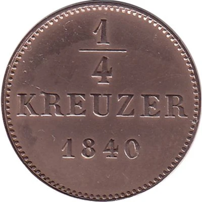 ¼ Kreuzer - Frederick Günther back