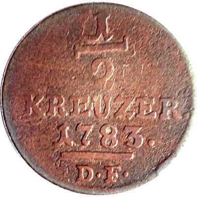 ½ Kreuzer - Frederick II back