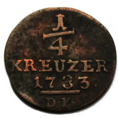 ¼ Kreuzer - Frederick II back