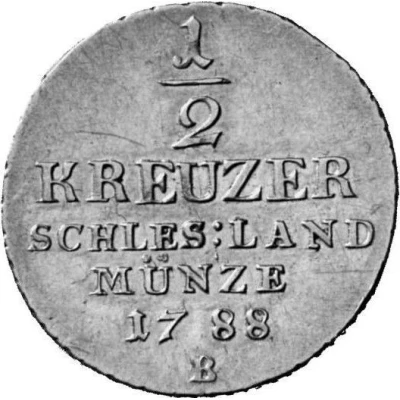 ½ Kreuzer - Frederick William II Gold pattern strike back