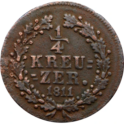 ¼ Kreuzer - Frederick William and Frederick August Joint Coinage back