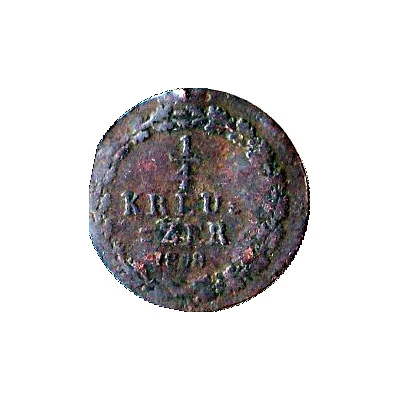 ¼ Kreuzer - Frederick William and Frederick August Joint Coinage back