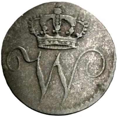 ½ Kreuzer - William I without date ND front