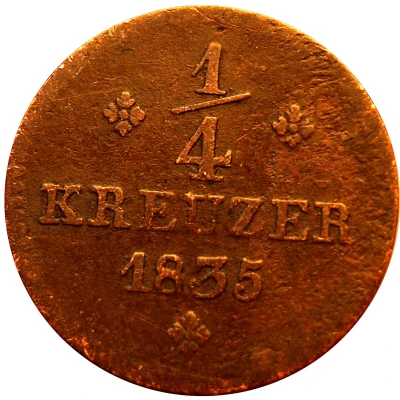 ¼ Kreuzer - William II and Frederick William back