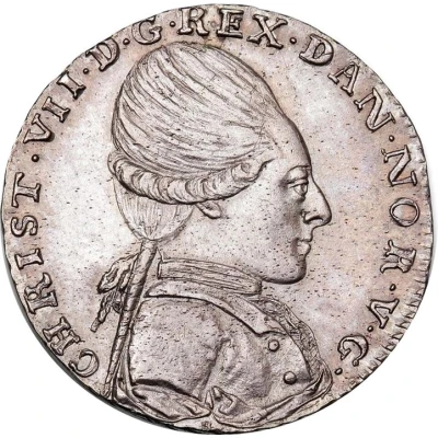 ½ Krone - Christian VII King's birthday front