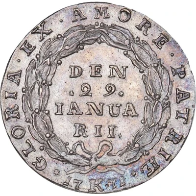 ½ Krone - Christian VII King's birthday back