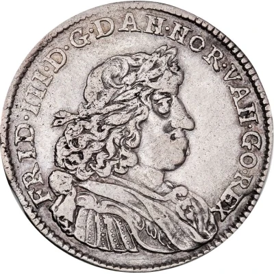 ½ Krone - Frederik III Type3; Year below crown front