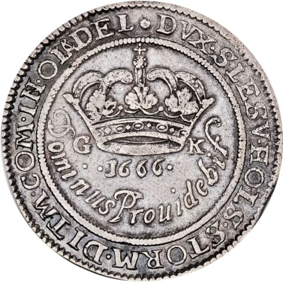 ½ Krone - Frederik III Type3; Year below crown back