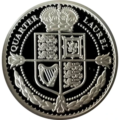 ¼ Laurel - Elizabeth II 400th anniversary of the Laurel issue back