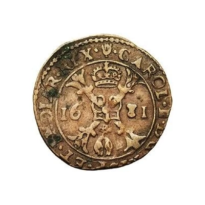 ½ Liard "Gigot" - Charles II Early type front