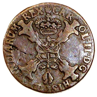 ½ Liard "Gigot" - Charles II Late type front