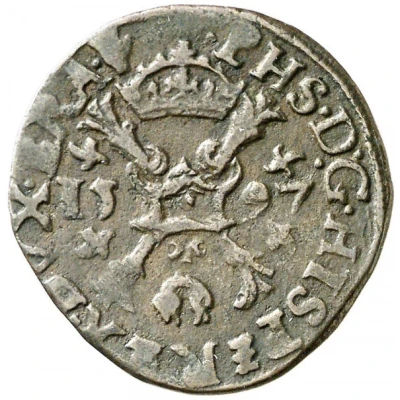 ½ Liard "Gigot" - Philip II Cross type front