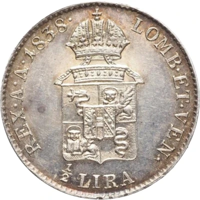 ½ Lira - Ferdinand I back