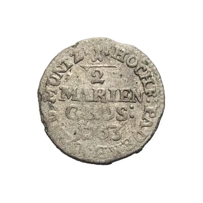 ½ Mariengroschen - William Anthony of Asseburg back