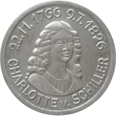 ½ Mark - Rudolstadt Charlotte v. Schiller back