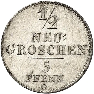 ½ Neugroschen / 5 Pfennigs - Joseph back