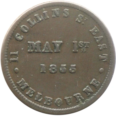 ½ Penny - Adamson, Watts, McKechnie & Co. Melbourne: Victoria back