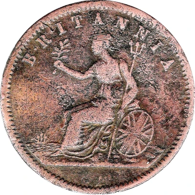 ½ Penny - Alfred Nicholas Hobart; Tasmania ND back