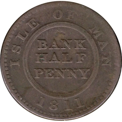 ½ Penny Bank Token Coinage back