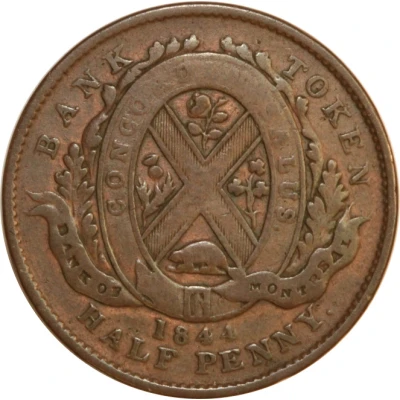 ½ Penny - Bank of Montreal back