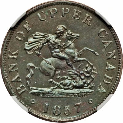 ½ Penny - Bank of Upper Canada front