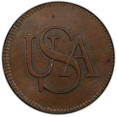 ½ Penny - Bar Cent ND front