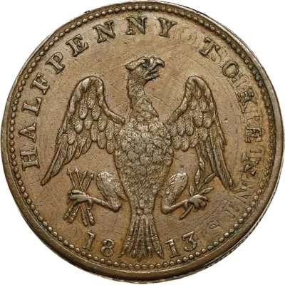 ½ Penny Britannia and Eagle back