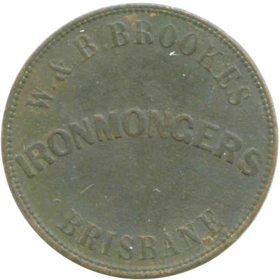 ½ Penny - Brookes, W. & B. Brisbane; Queensland front