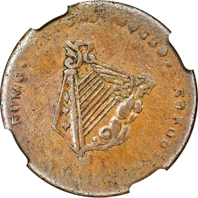 ½ Penny Bust and Harp - Imitation back