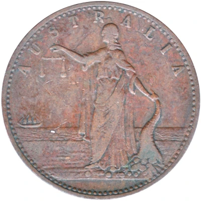 ½ Penny - Campbell, James Morpeth; New South Wales ND back