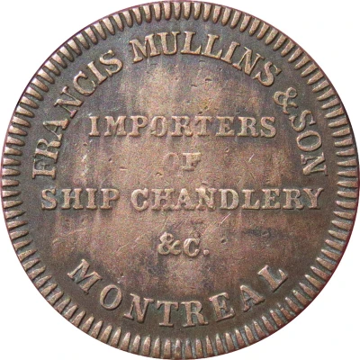 ½ Penny Commerce Token - Francis Mullins ND back